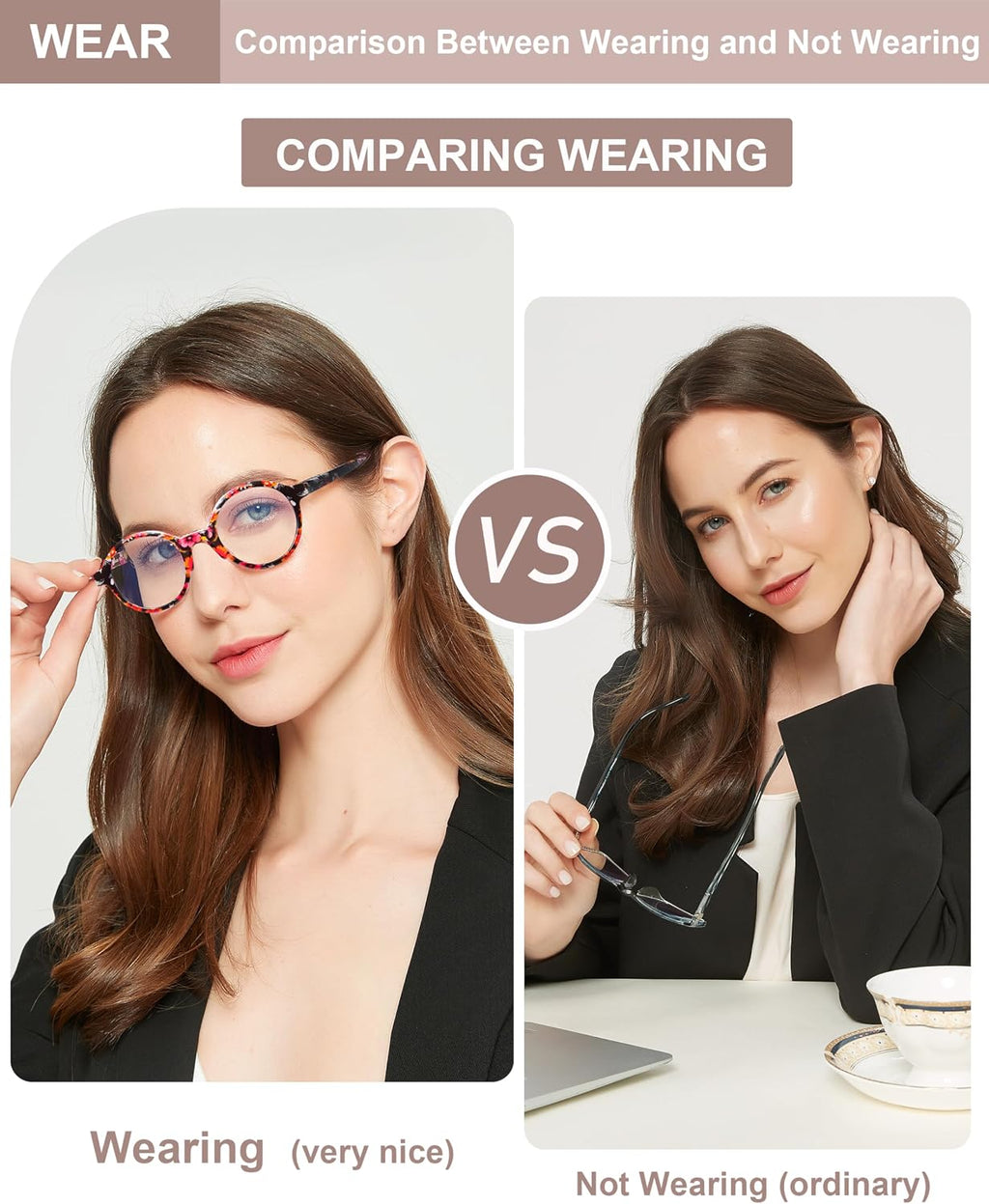 Reading Glasses for Women  Floral Round Readers  Lightweight Fashion Eyewear  4 Pack for Everyday Reading
