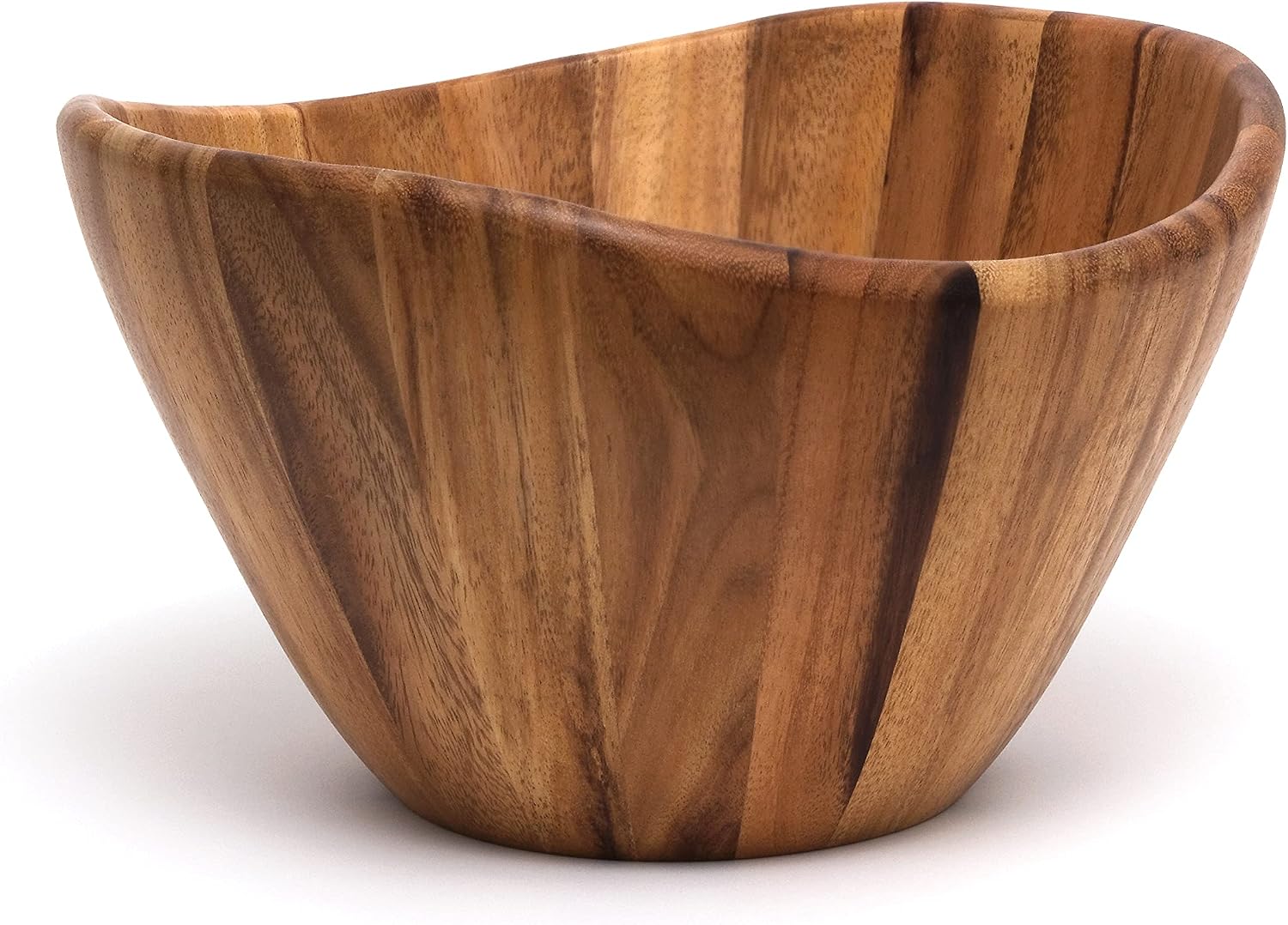Lipper International Large Wavy Bowl  Acacia