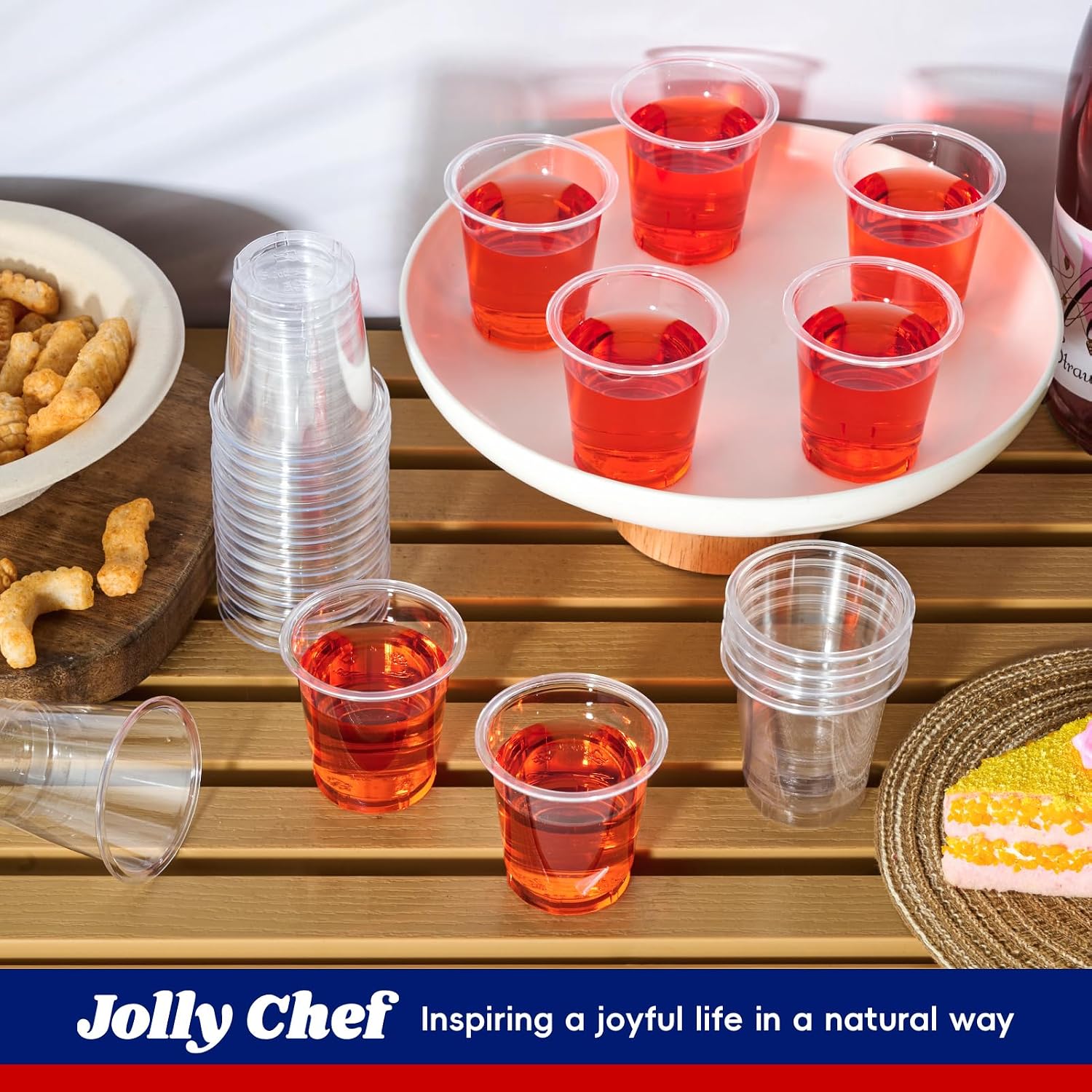 JOLLY CHEF 900 Pack 2 oz Plastic Shot Glasses  Clear Disposable Cups  Plastic Shot Cups Disposable for Jelly Shots  Wine Tasting  Food Samples Thanksgiving Party  Wedding  Christmas