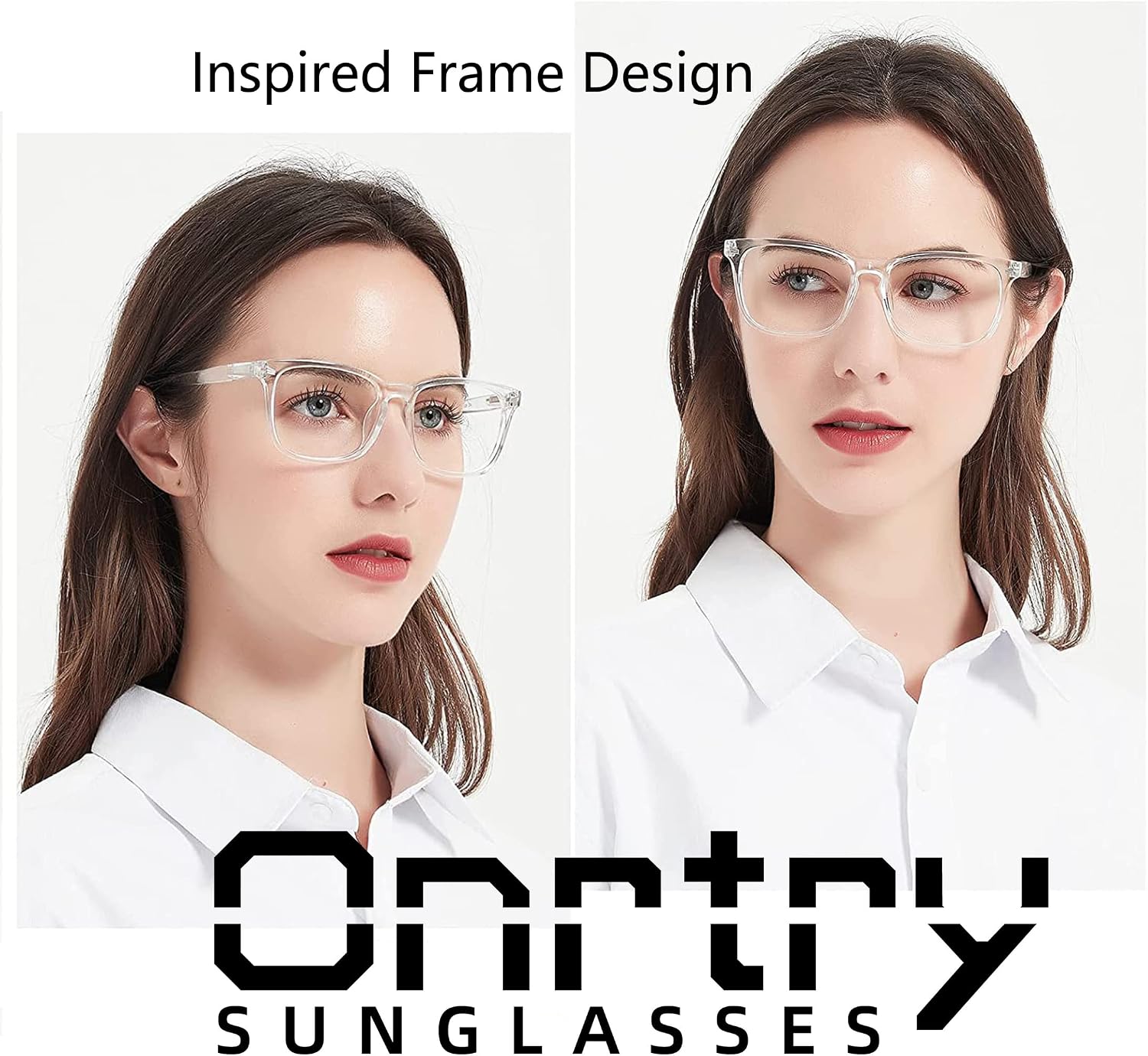 Onrtry Non Prescription Glasses for Men Women Square Clear Lens Eyeglasses