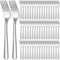 Minatee 200 Pcs Dinner Forks Bulk Set 8 Inches Stainless Steel Metal Forks Silverware Table Cutlery Mirror Polished Salad Flatware for Home Restaurant Kitchen