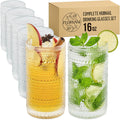 16 Oz Hobnail Drinking Glasses Set of 6 - Clear Multipurpose Glassware Sets  Decorative & Stylish Glasses Drinking Set for Bar  Kitchen  Cocktail Glassware  Garden - Home  Dining  & Kitchen