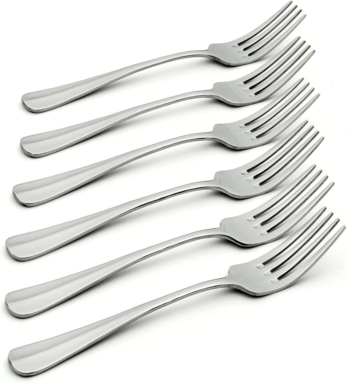 Oneida Savor Everyday Flatware Dinner Forks  Set of 6  18/0 Stainless Steel  Silverware Set  Dishwasher Safe