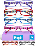 Gaoye Reading Glasses for Women  6 pack Fashion Readers for Women Spring Hinge Eye Glasses  Blue Light Reading Glasses