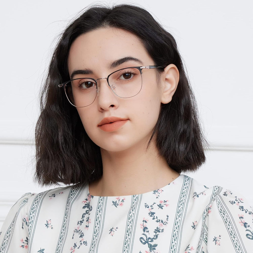 GUDVUE Blue Light Glasses  Computer/Gaming/TV/Phones Glasses for Women/men  Anti Glare/UV400/Eye Strain  Rose Gold