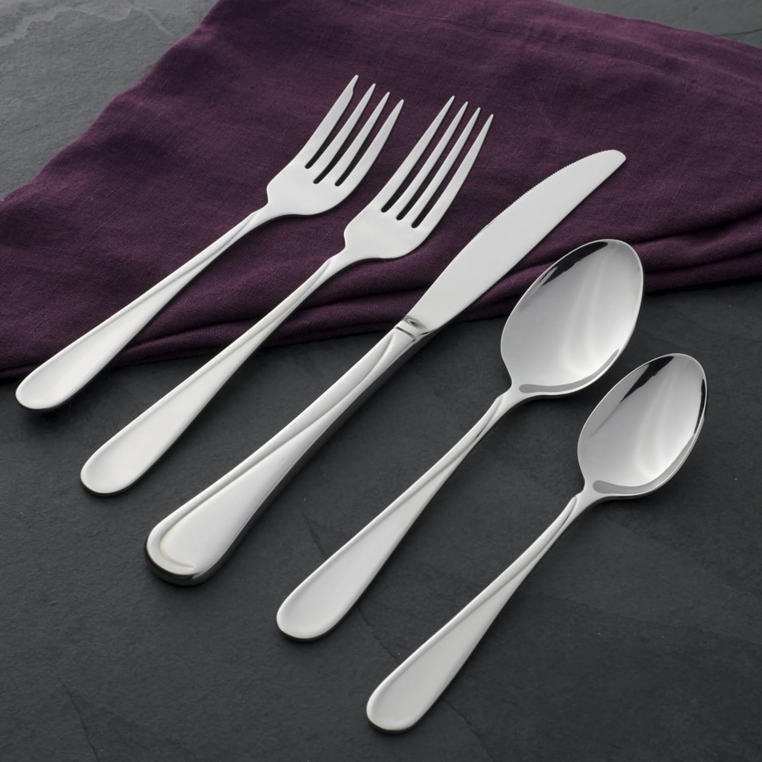 Oneida Flight Everyday Flatware Salad Forks  Set of 4