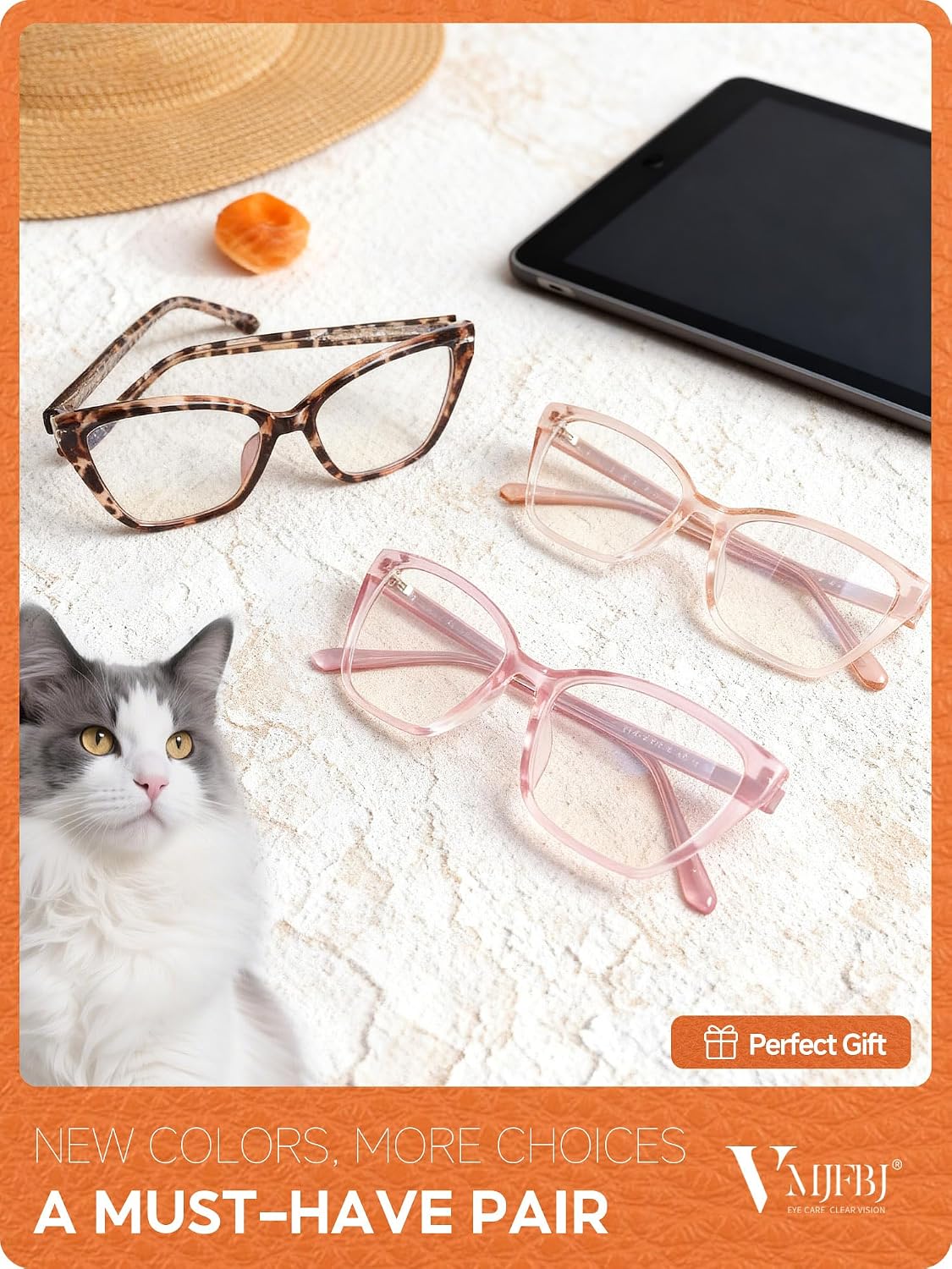 Blue Light Glasses for Woman  Fashion Cat Eye Anti Blue Light Blocking Glasses Women  TR90 Lightweight Computer Glasses for Gaming & Screen Use  Reduce Eye Strain & Improve Sleep Tortoise
