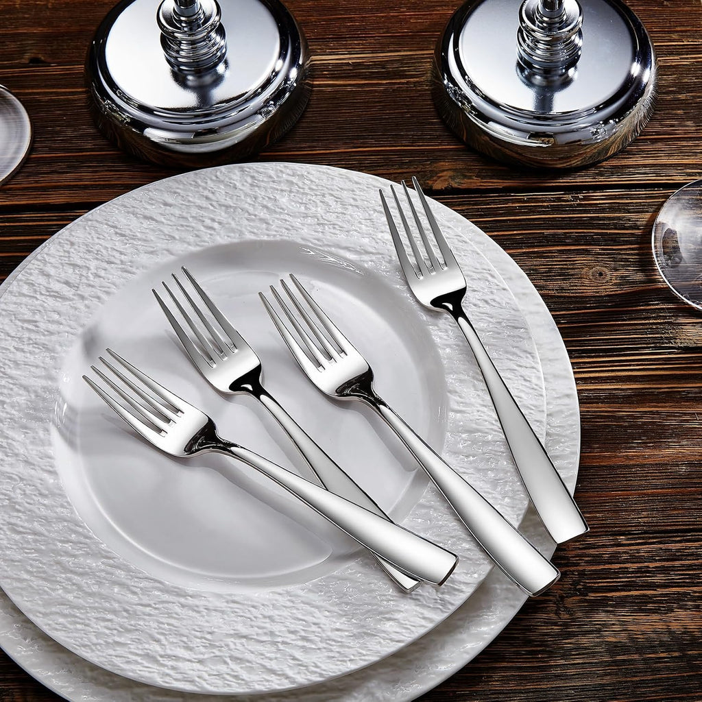 KEAWELL Premium 4-Piece Louis Salad Fork  18/10 Stainless Steel  Set of 4  Fine Fork Set with Squared Edge  Dishwasher Safe (7.6 inches)