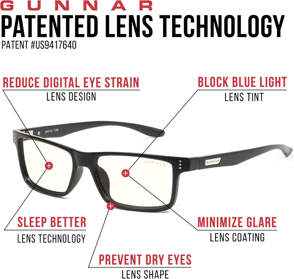 GUNNAR - Blue Light Reading Glasses - Blocks 65% Blue Light - Vertex