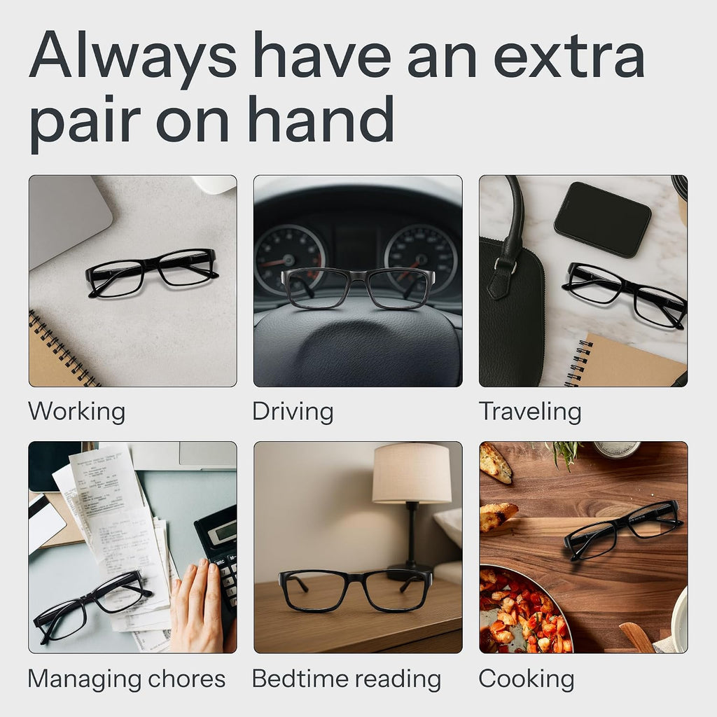 Gaoye 2.75 Professional Reading Glasses for All Day - Computer Readers with Blue Light Protection - Value Pack