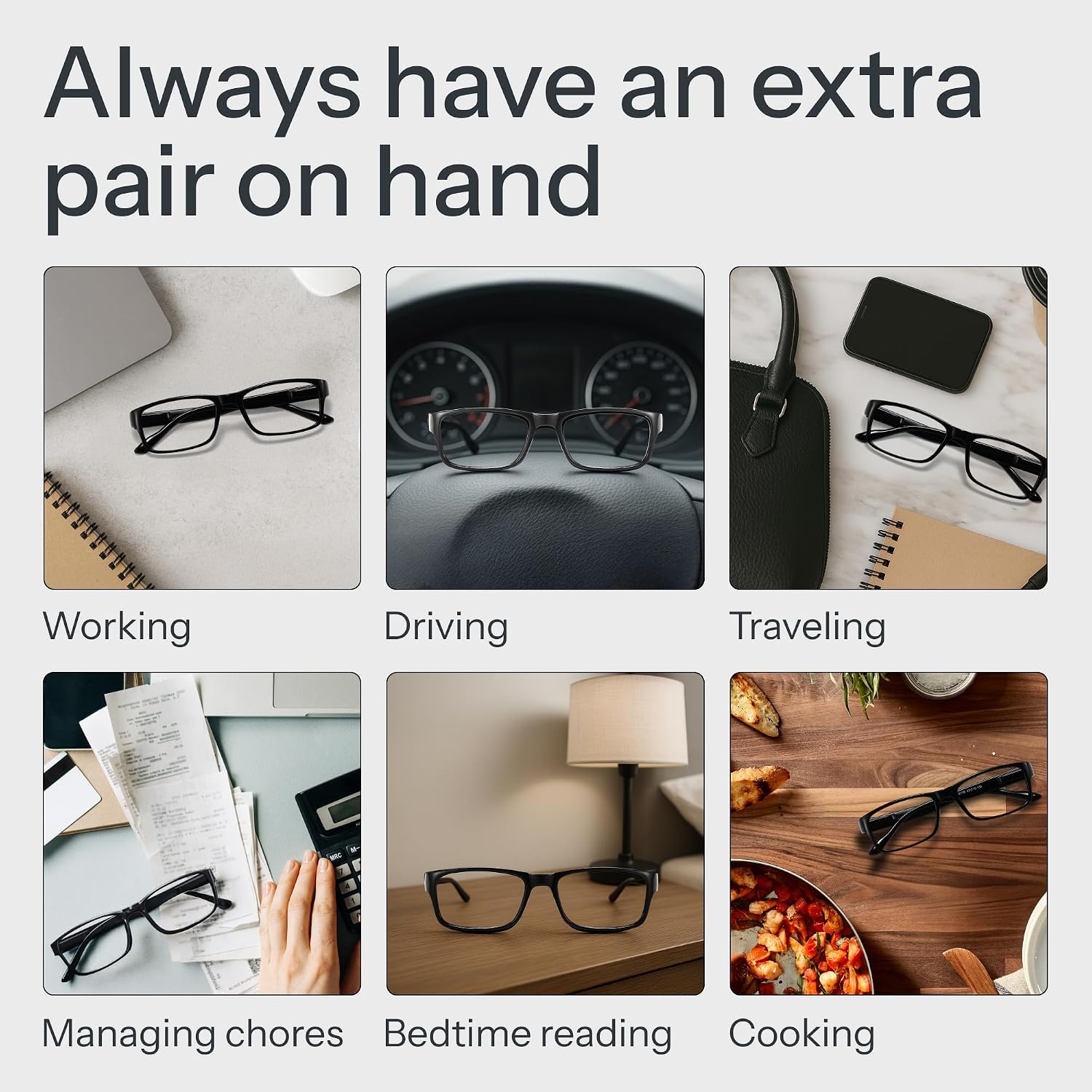 Gaoye 2.75 Professional Reading Glasses for All Day - Computer Readers with Blue Light Protection - Value Pack