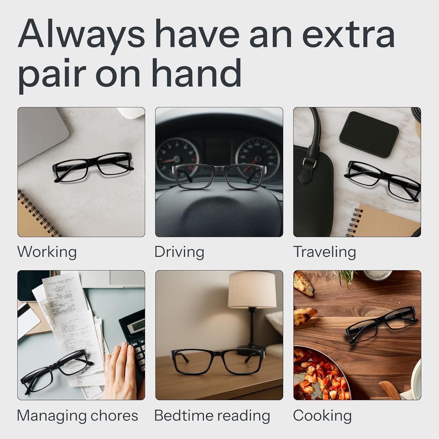 Gaoye 2.25 Professional Reading Glasses for All Day - Computer Readers with Blue Light Protection - Value Pack
