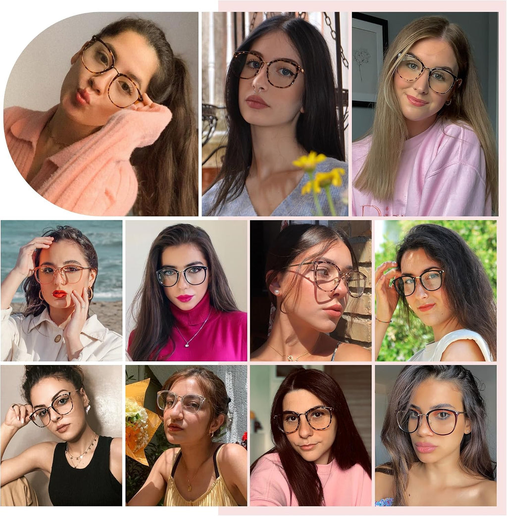 Cyxus Blue Light Glasses for Woman  Reduce Eye Strain Ideal for Office Working  Studying Ultra-Light TR90 for All-Day Comfort