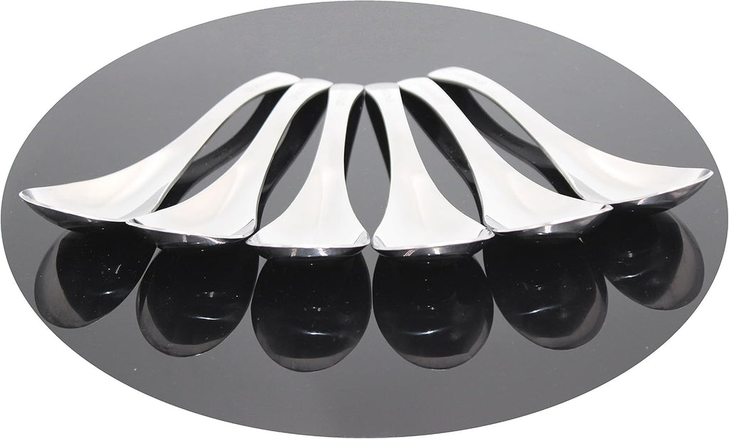 Set of 6-6.5 x1.8 Inches Functional Heavy-Weight Stainless Steel Soup Spoons Table Spoons with Modern Look Excellent Shape (6)