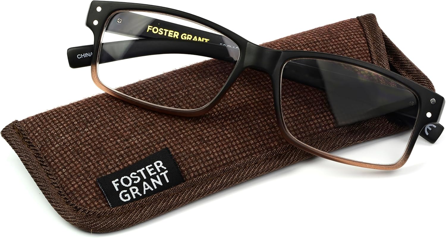 Foster Grant Men's Thomson Square Reading Glasses
