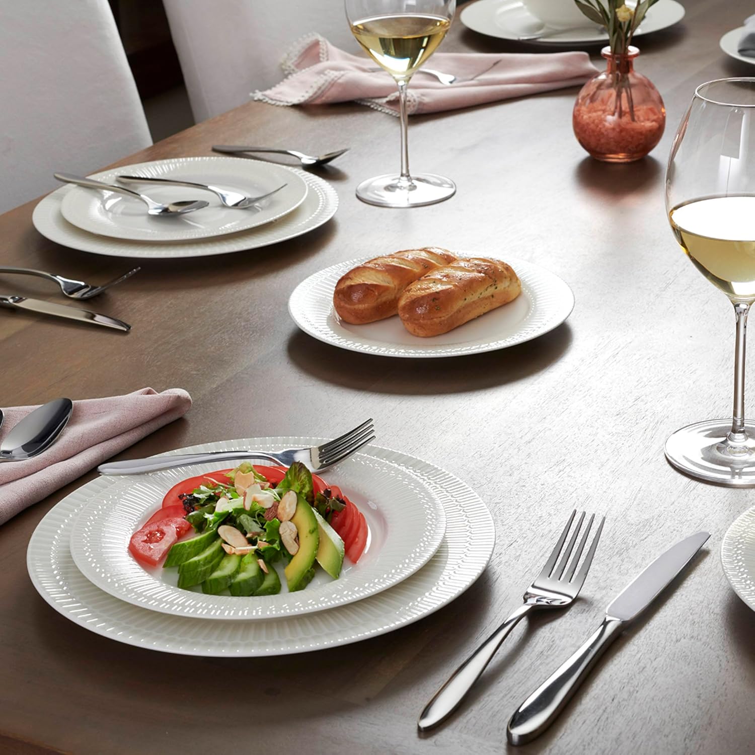 Oneida Mooncrest Dinner Forks  Set of 4 B336004A  Silver  Set of 4  Dinner Forks