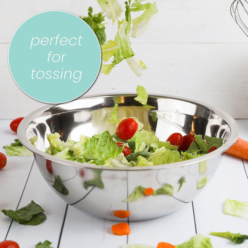 WHYSKO Meal Prep Stainless Steel Mixing Bowl (5-Piece Set) Home  Refrigerator  and Kitchen Food Storage Organizers | Ecofriendly  Heavy Duty  No Lids