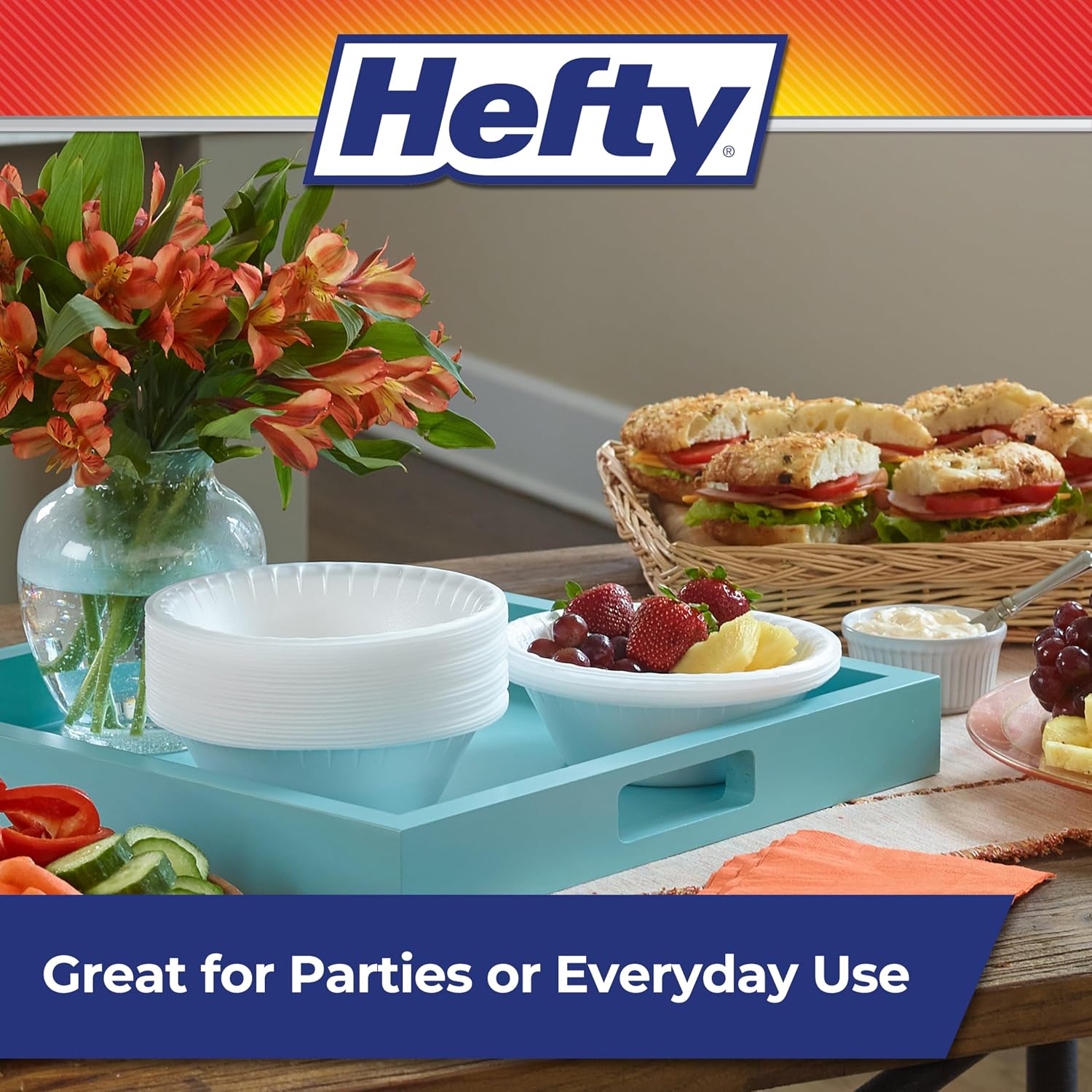 Hefty Everyday Soak-Proof Foam Bowls  12 Ounce  50 Count