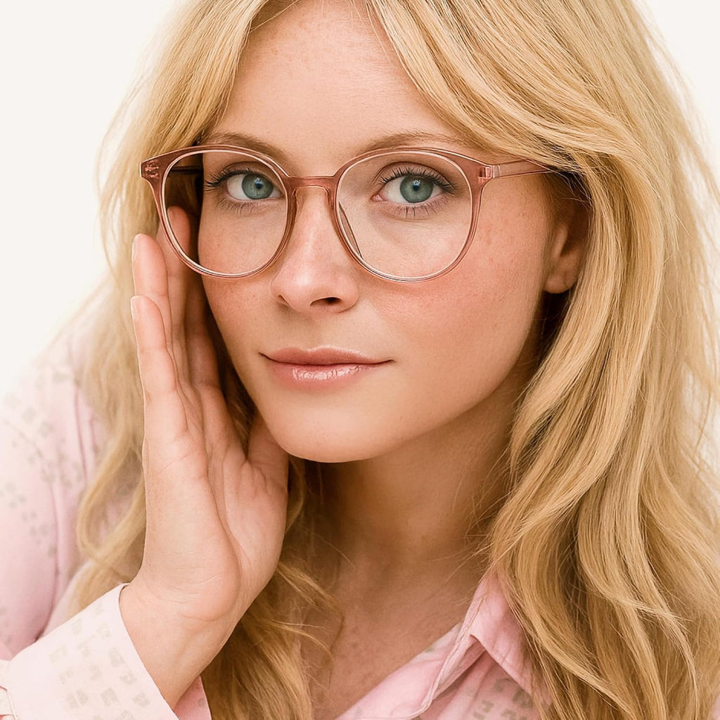 miyya Blue Light Blocking Glasses Women  Fashion Round Transparent Anti Blue Light Glasses with Anti Eyestrain & UV Glare