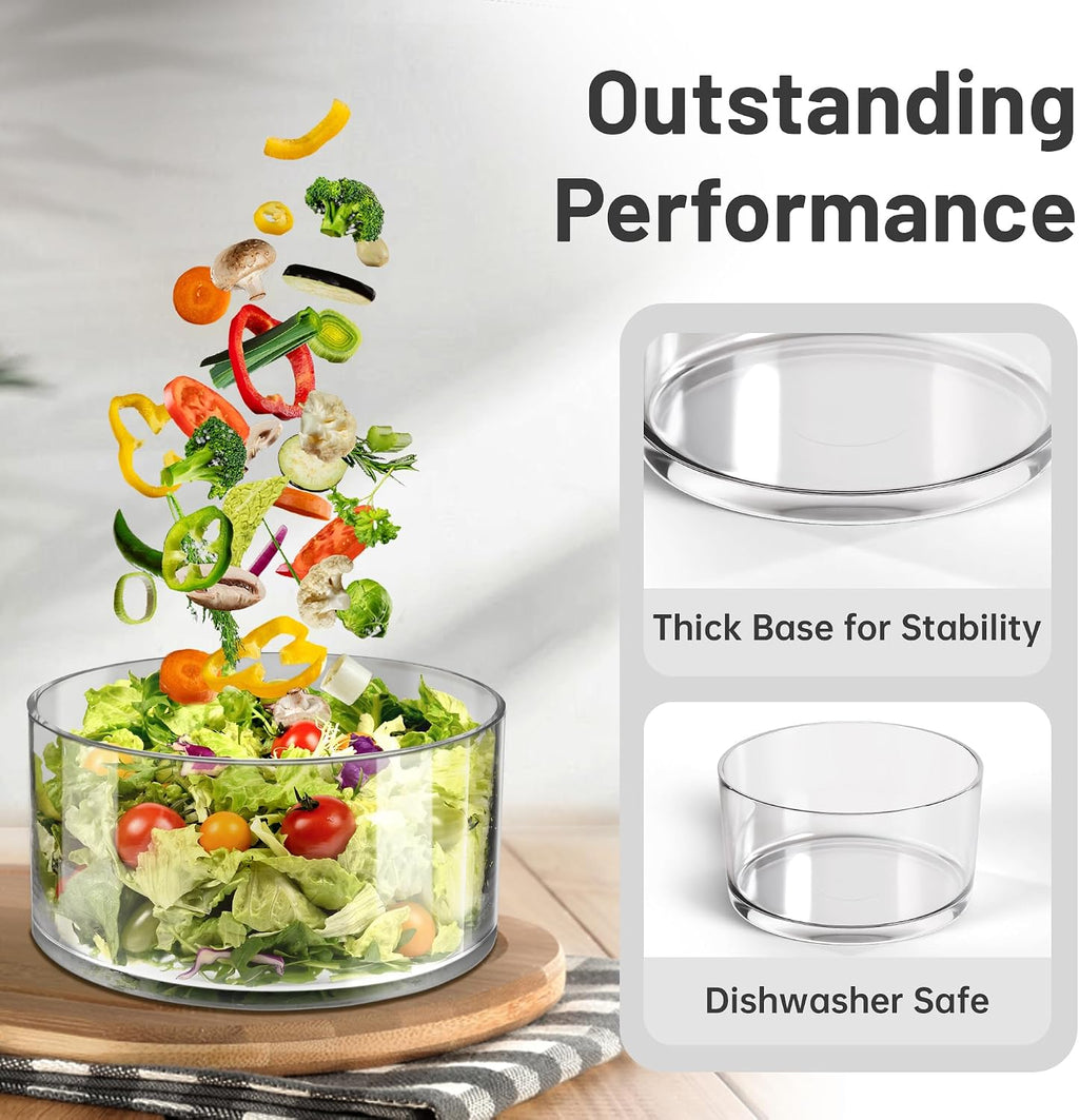 Glass Salad Bowl - Versatile 118oz Trifle and Fruit Bowl - Elegant & Long-Lasting for Serving Salads  Dessert