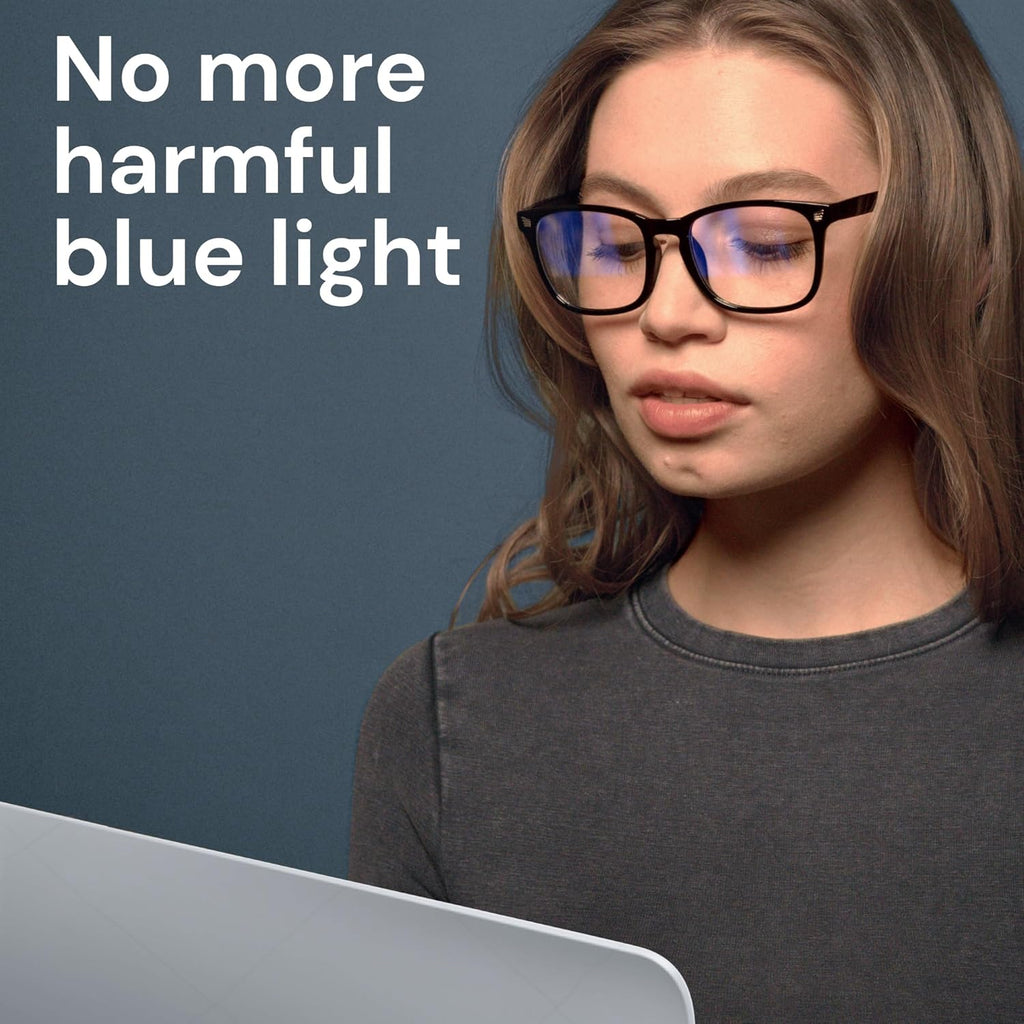 Blue Light Blocking Glasses - Fashion Square Eyeglasses  Anti UV Ray Computer Gaming Glasses Blue Blockers for Women/Men