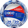 Dixie Ultra  Large Paper Bowls  20 Oz  26 Count  Microwave Safe  Compostable  Disposable Bowls Great For Breakfast  Lunch  And Dinner Meals