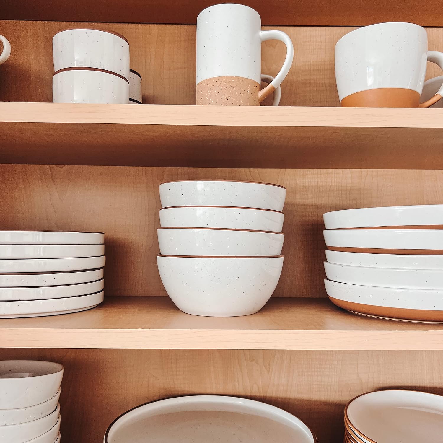 Mora Ceramic Bowls For Kitchen  28oz - Bowl Set of 4 - For Cereal  Salad  Pasta  Soup  Dessert  Serving etc - Dishwasher  Microwave  and Oven Safe - For Breakfast  Lunch and Dinner - Vanilla White