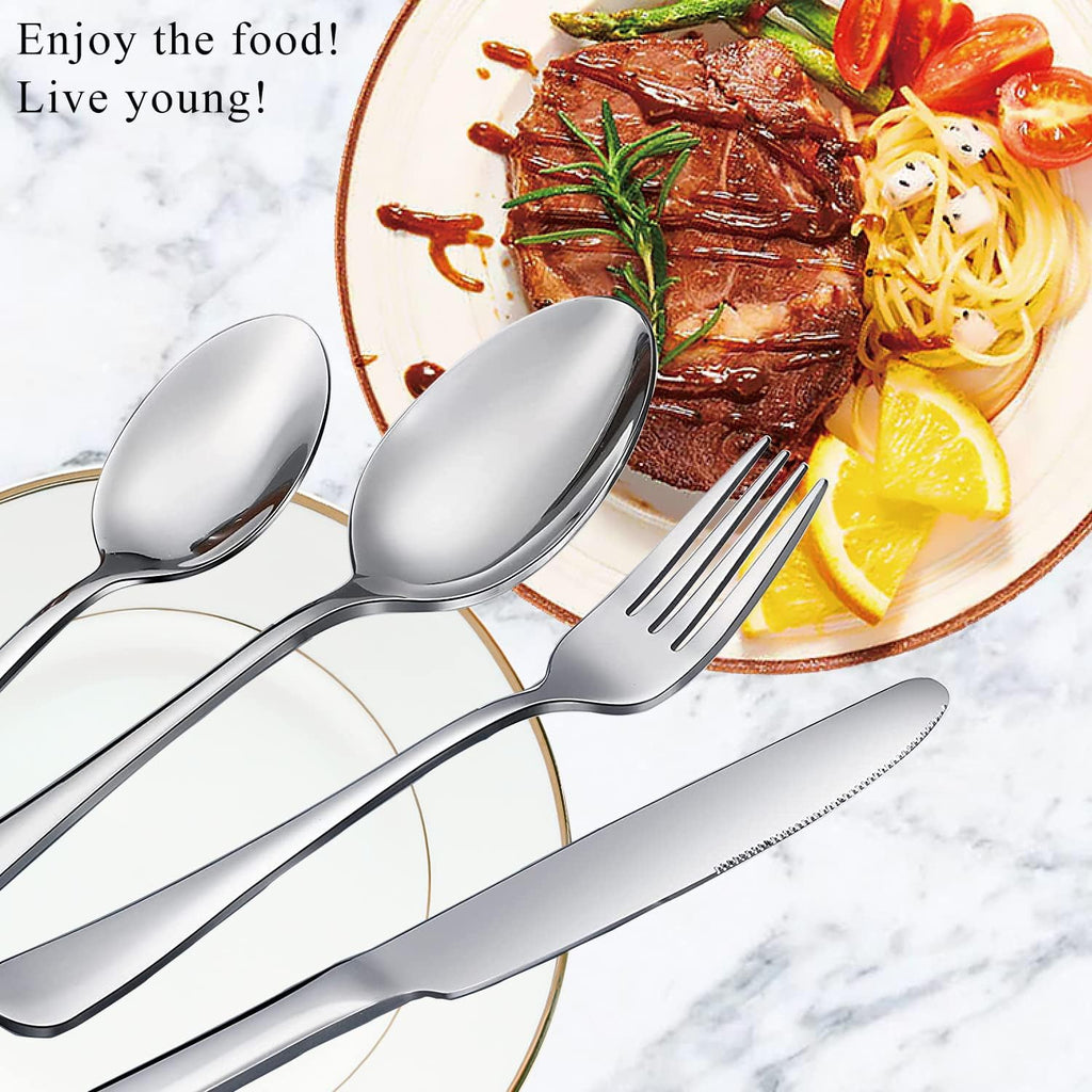 Forks Salad Forks Set of 6 Top Food Grade Stainless Steel Forks Silverware Set  Flatware Forks Cutlery Forks 6.5 Inches  Mirror Polished & Dishwasher