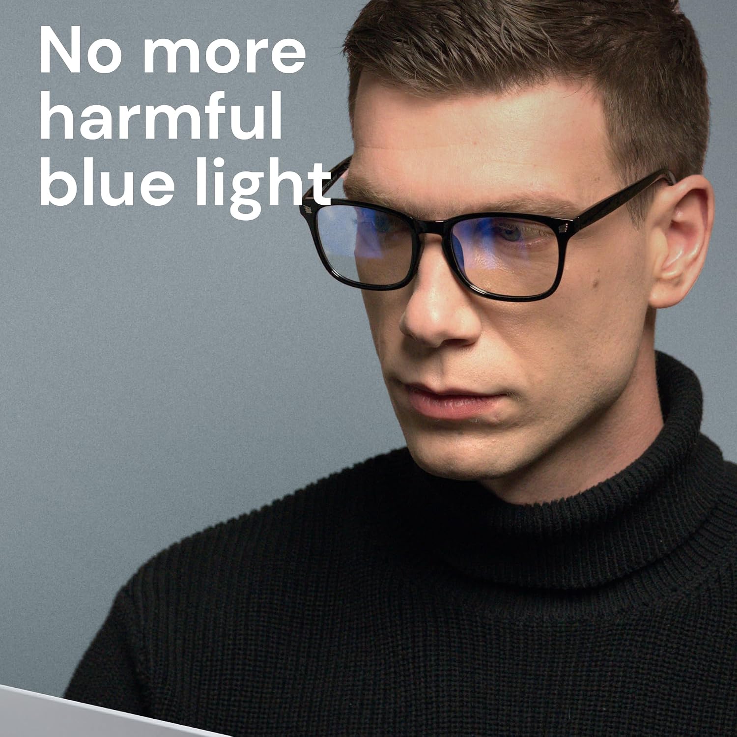 Gaoye Black Blue Light Glasses for Computer & Gaming - Anti UV Ray Lenses  Scratch-Resistant & Comfort Fit
