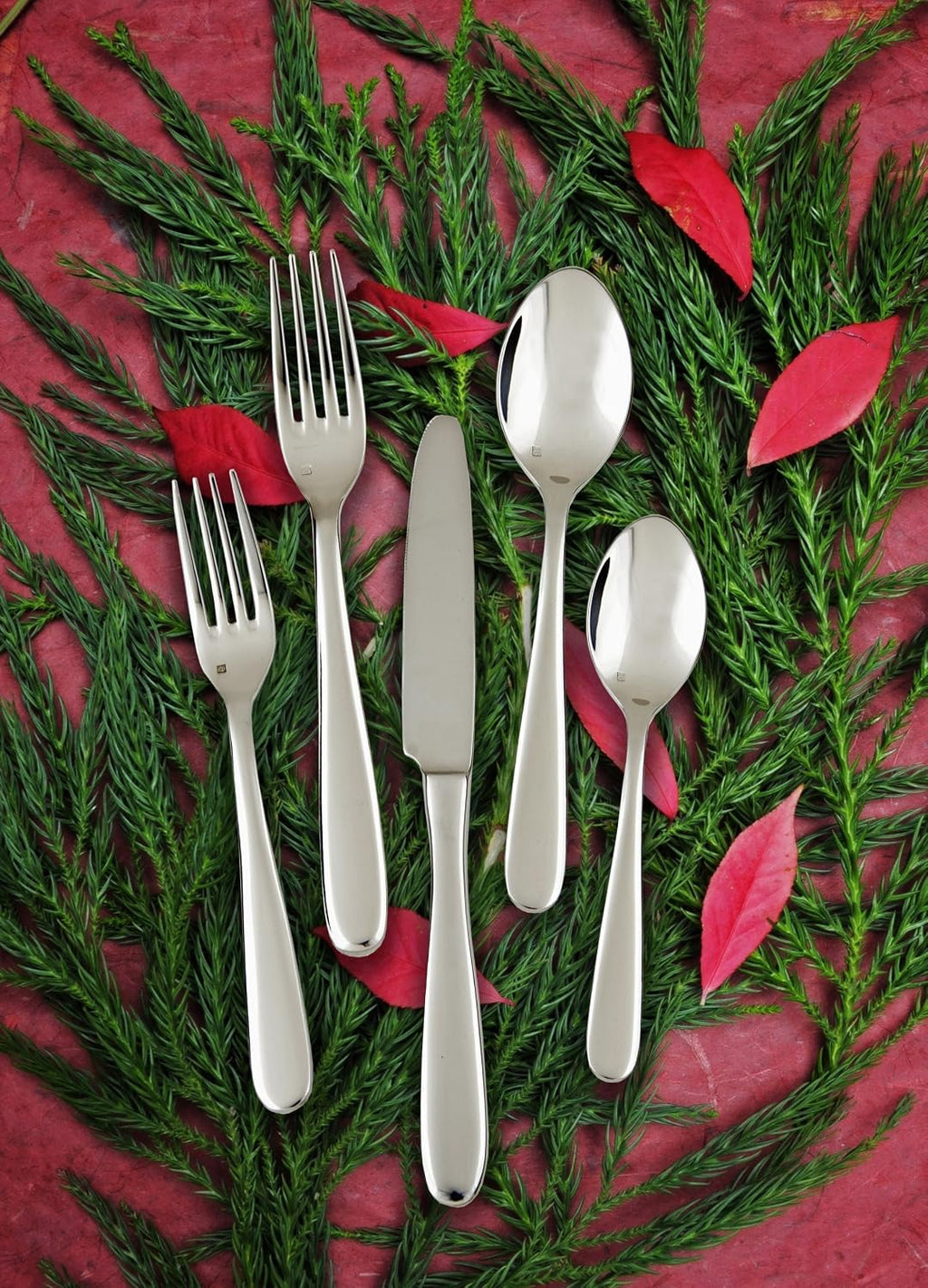 Fortessa Grand City 18/10 Stainless Steel Flatware Salad/Dessert Fork  Set of 12 Silver