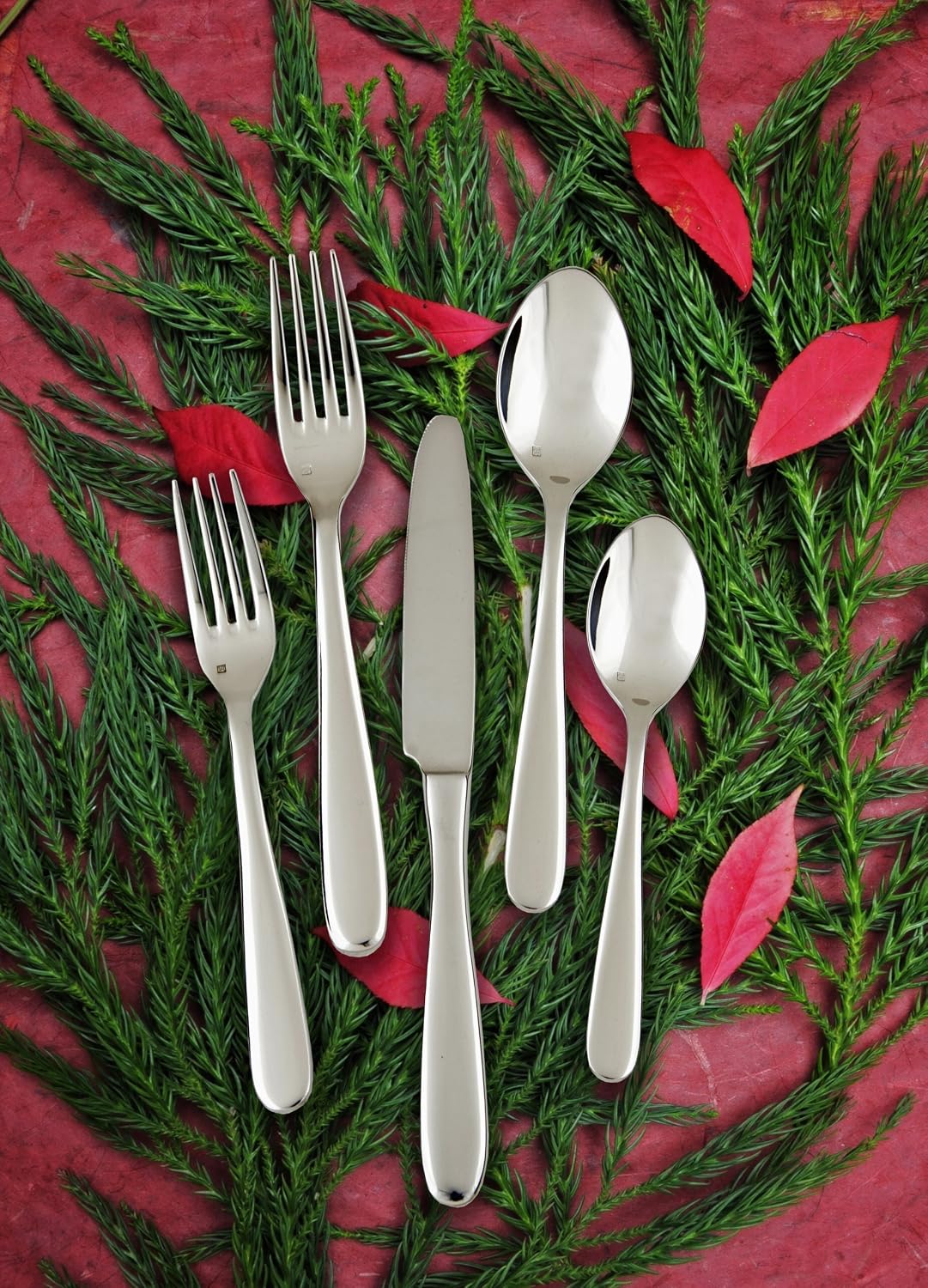 Fortessa Grand City 18/10 Stainless Steel Flatware Salad/Dessert Fork  Set of 12 Silver