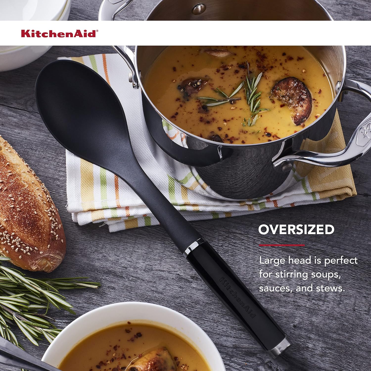 KitchenAid KE003OHOBA Classic Basting Spoon  One Size  Black