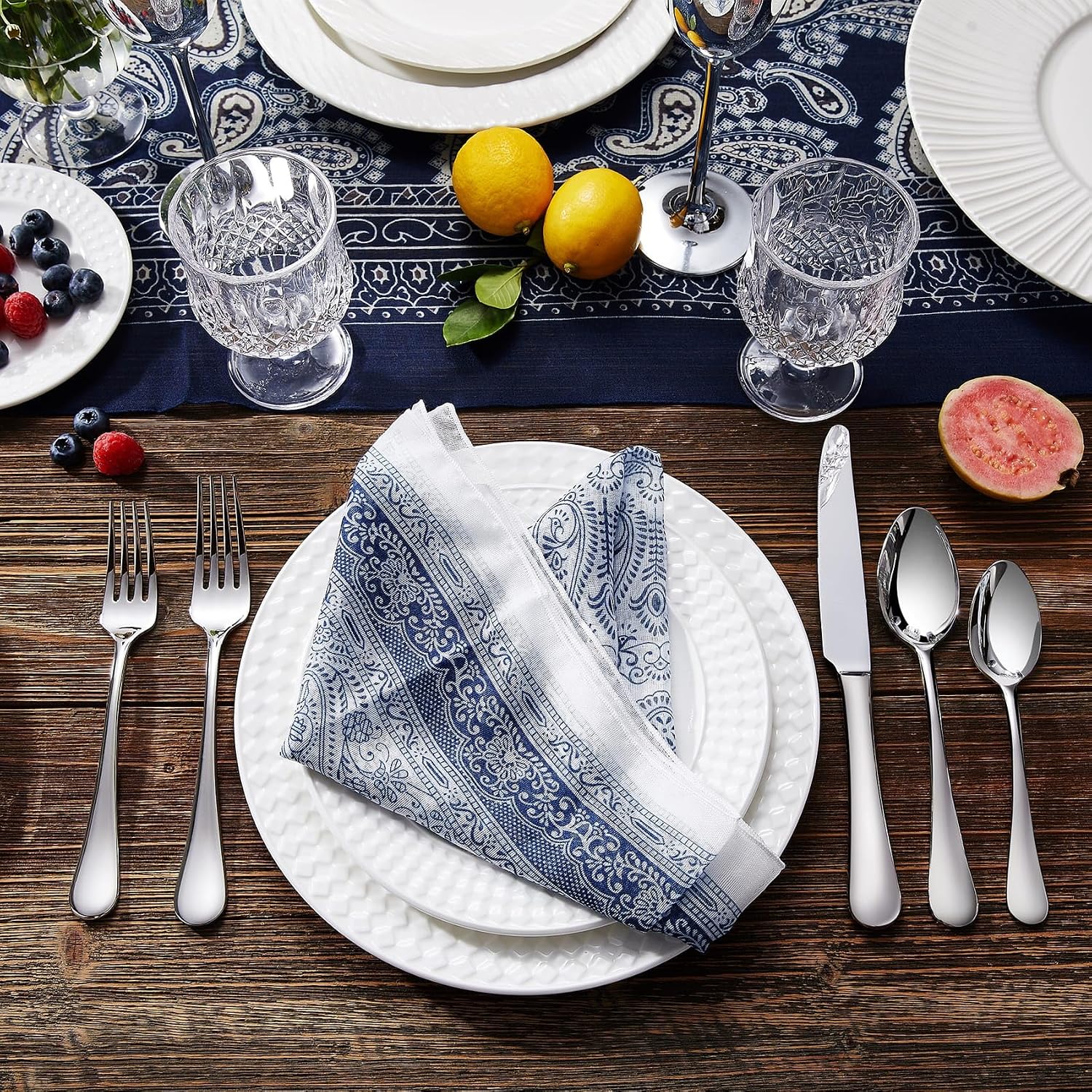 KEAWELL Premium Fine Verona 4-Piece 7.4 inch Fork Set – 18/10 Stainless Steel  Heavy-Duty Mirror-Finished Silverware for Elegant Everyday Dining and Entertaining (4  Salad Forks)
