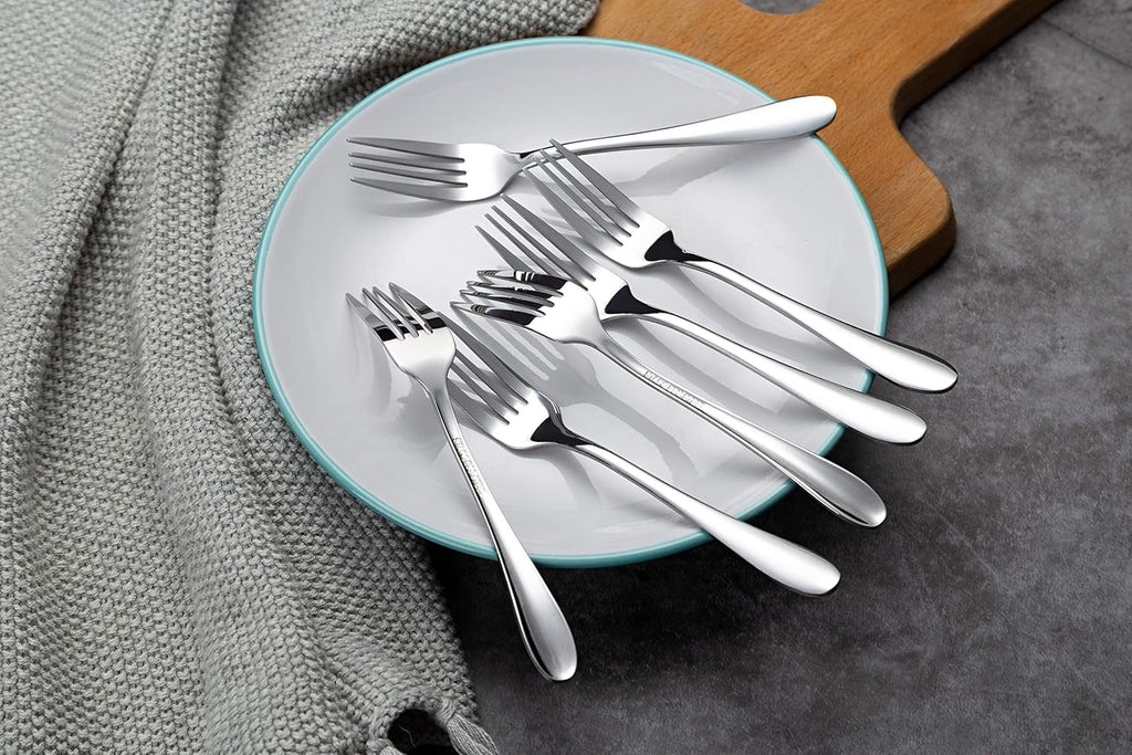 12-Piece Stainless Steel Dessert Forks Salad Forks Set 6.7-Inch