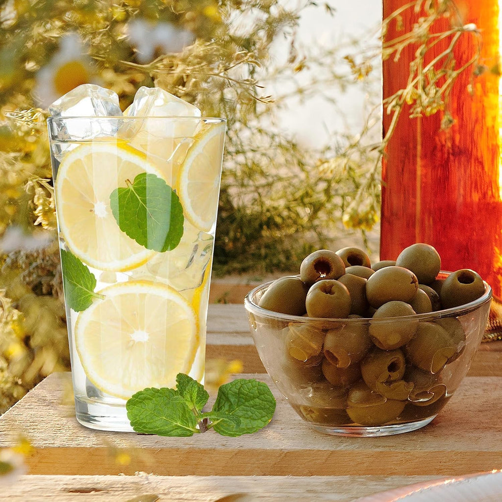 Pint Glasses Set of 6 - 16 oz Drinking Glasses Made for Cold Beverages - 16 oz Mixing Glass & Highball Set of 6 for Homes  Pubs & More - Freezer & Dishwasher-Friendly Cocktail Glasses  PARNOO