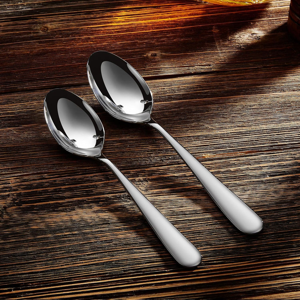 KEAWELL Premium Louise Spoons Set  Set of 4  18/10 Stainless Steel  Exceptional mirror finish  Dishwasher Safe (7.6" Dinner Spoon)