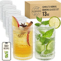 13 Oz Hobnail Drinking Glasses Set of 6 - Clear Multipurpose Glassware Sets  Decorative & Stylish Glasses Drinking Set for Bar  Kitchen  Cocktail Glassware  Garden - Home  Dining  & Kitchen