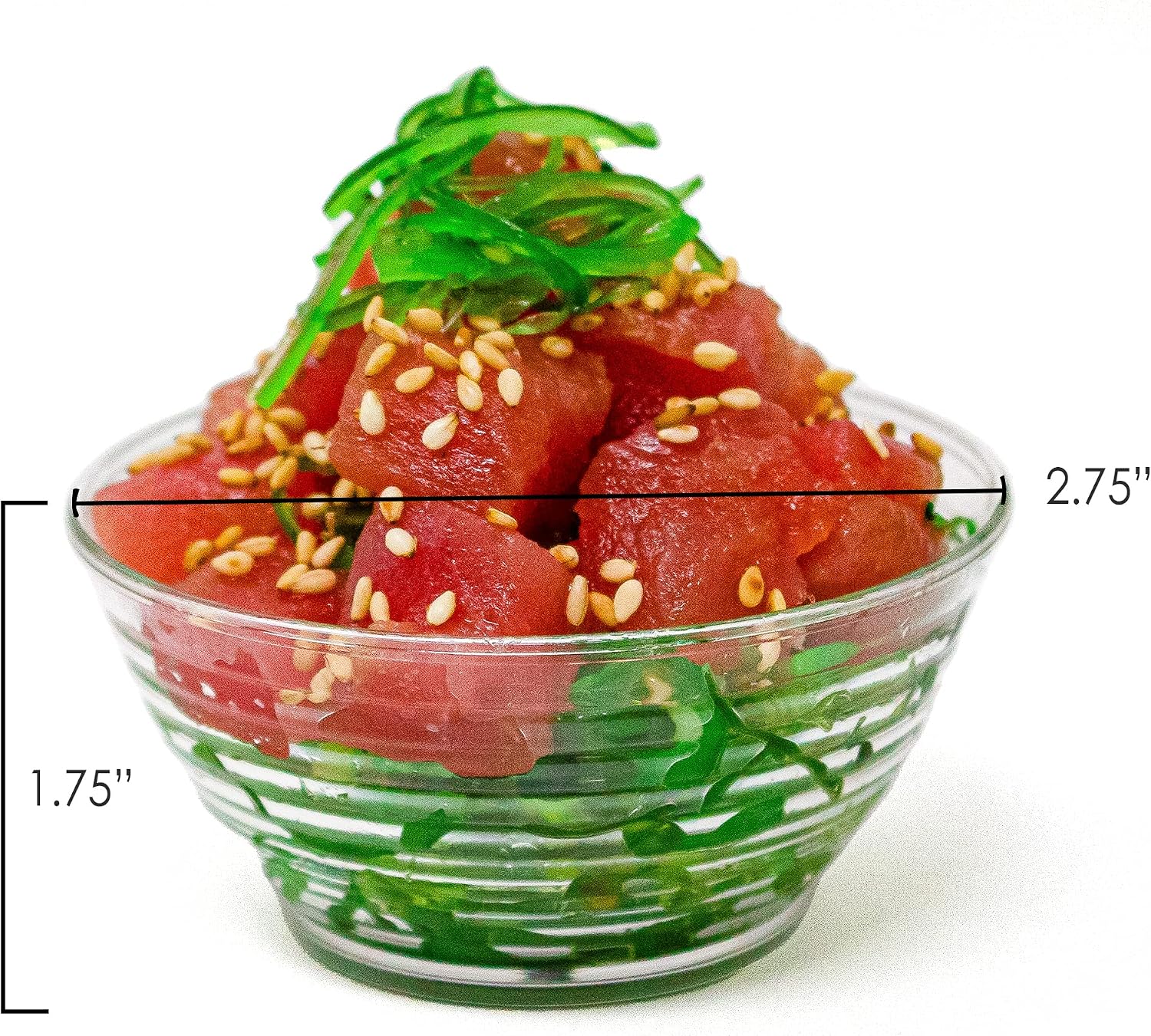 50 Pack 3 oz. Asian-Style Clear Mini Dessert Cups| Party Cups for Appetizer Bowls and Disposable Dessert Bowls | Mini Dessert Cup for Fancy Shooter Cups | CMJJ