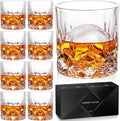 Whiskey Glasses Set of 8  11 oz Crystal Old Fashioned Glasses  Buy 6 Get 2 Free  Perfect for Bourbon  Scotch  Vodka  Gift for Men  Women  Dad  Father