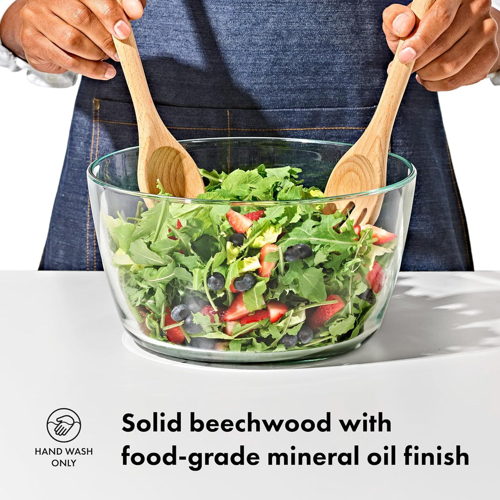 OXO Good Grips Beechwood Salad Servers – 2-Piece Set