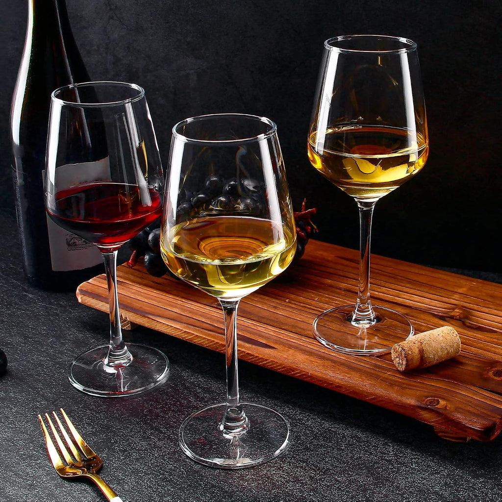 Wine Glasses Set of 12  12oz Clear Red/White Wine Cup  Long Stem Wine Glasses for Party  Wedding and Home