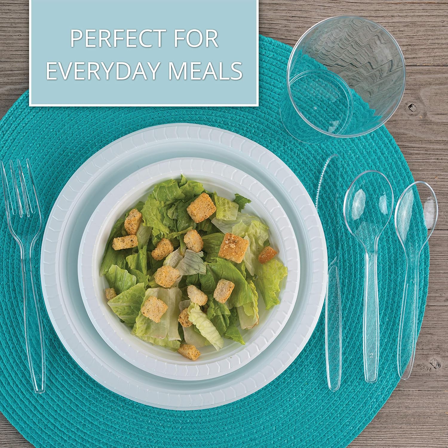 Plasticpro Disposable Clear Plastic Soup Spoons Heavyweight Utensils Pack of 200 Count