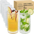 15 Oz Hobnail Drinking Glasses Set of 6 - Clear Multipurpose Glassware Sets  Decorative & Stylish Glasses Drinking Set for Bar  Kitchen  Cocktail Glassware  Garden - Home  Dining  & Kitchen