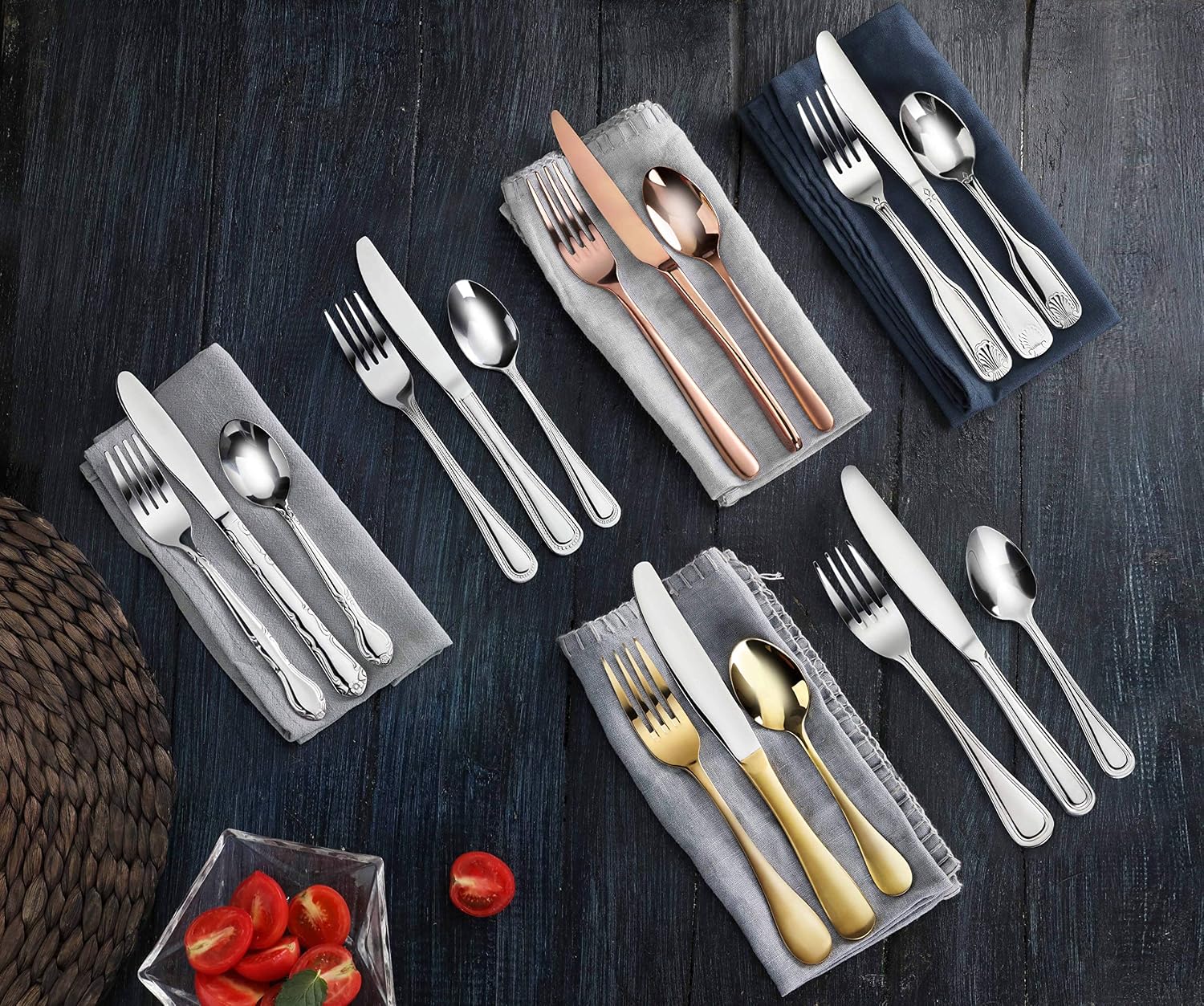 New Star Foodservice 58666 Rose Pattern  18/0 Stainless Steel  Salad Fork  6.2-Inch  Set of 12