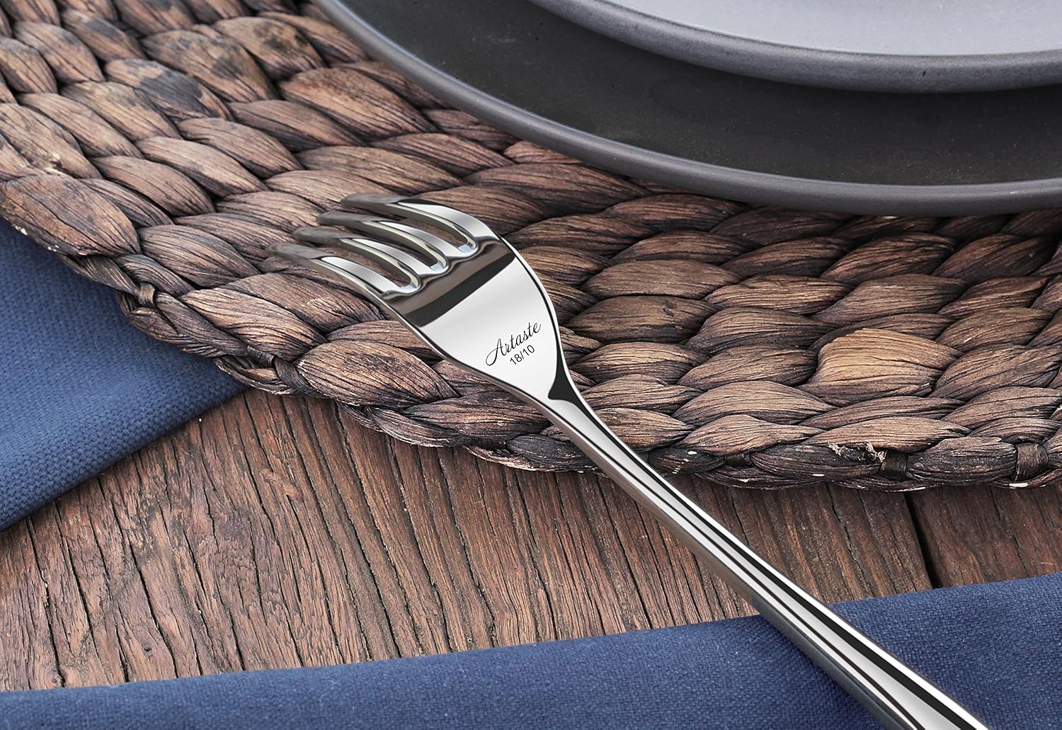Artaste Rain II Forged 18/10 Stainless Steel (Silver (Set of 12)  Salad Fork (7-Inch))