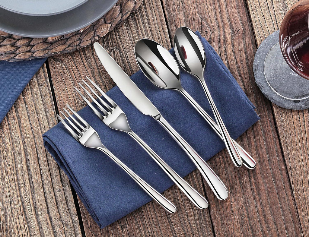 Artaste Rain II Forged 18/10 Stainless Steel (Silver (Set of 12)  Salad Fork (7-Inch))